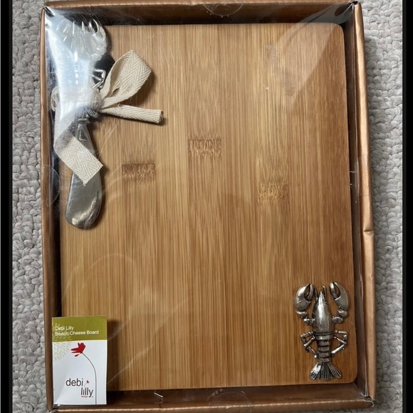 Anthropologie Dining Debi Lilly Beach Cheese Board Charcuterie Spreader Lobster Coastal